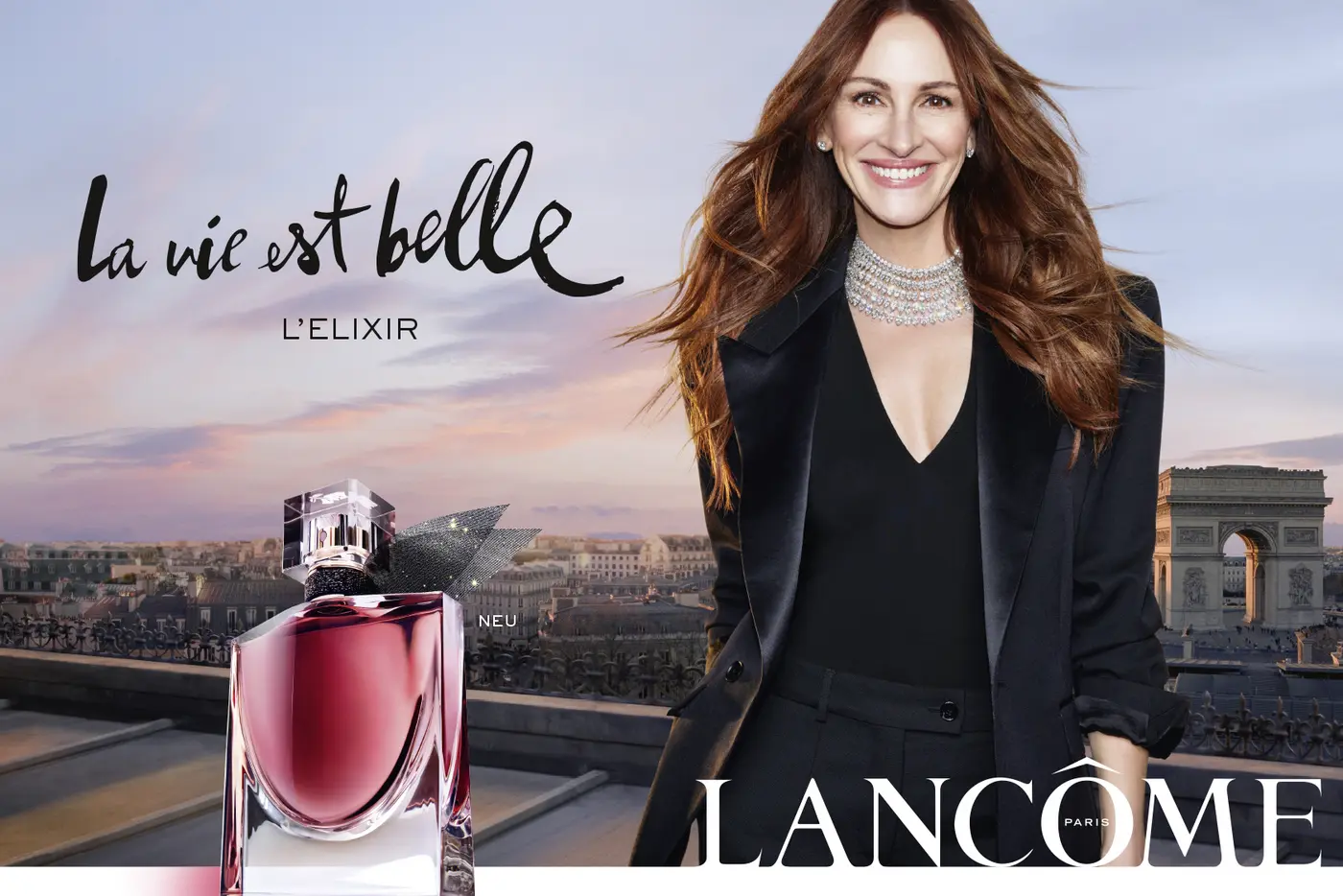Kampagnenvisual La vie est belle L’Elixir mit Julia Roberts