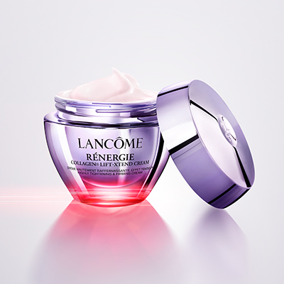 Lancôme Rénergie Collagen Lift-Xtend Cream im geöffneten Tiegel mit sichtbarer Textur