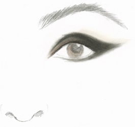 Zeichnung von verführerischen Smokey Eyes