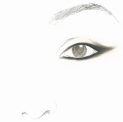 Zeichnung von romantischen Smokey Eyes