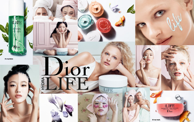Bildercollage mit Frauen und verschiedenen Beautyprodukten