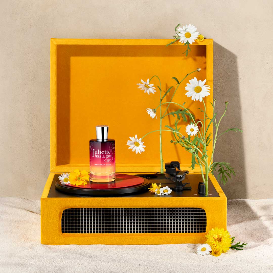 Plattenspieler mit Magnolia Bliss Duft